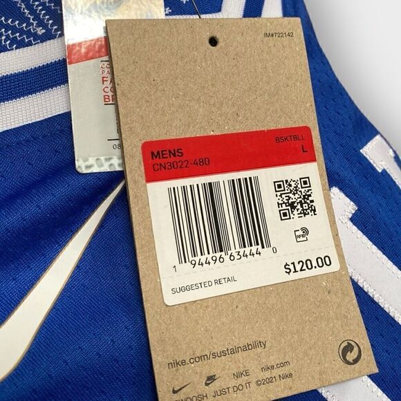 Nike Dri-FIT Elite Duke Zion Williamson Basketball Jersey CN3022-480 size L (a) - Picture 12 of 12